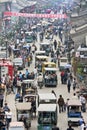 Crowdy street during Pingyao International Photography Festival, China